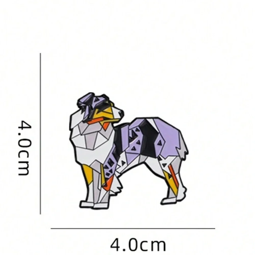 Women’s Jewelry Cute Border Collie Herding Sheepdog Dog Enamel Pin - Multicolor